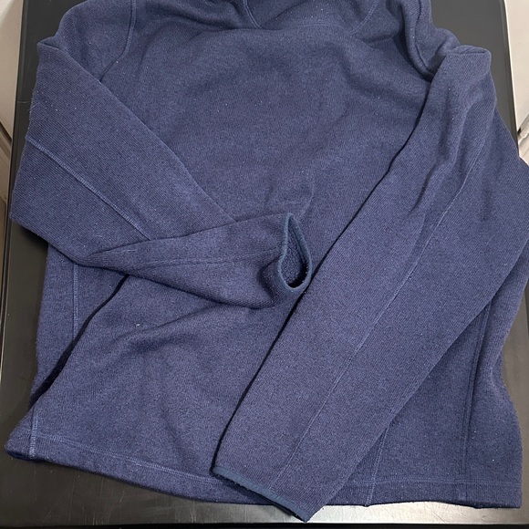 L.L. Bean Sweater Fleece Deep Blue Zip-Up Sweater Men’s size Large - Picture 7 of 7